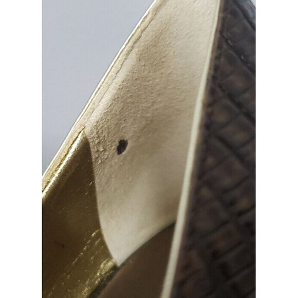 Giuseppe Zanotti Brown Embossed Leather Round Toe VICINI Pumps Heels Size 37.5 - Picture 6 of 12